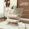 Fauteuil Relax Beige Capitonné – Design Élégant et Confortable