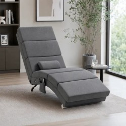 Fauteuil Relax Massant et Chauffant Gris – Confort Salon