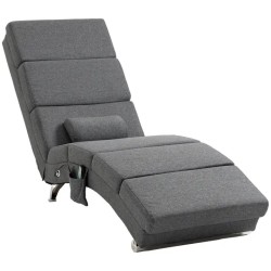 Fauteuil Relax Massant et Chauffant Gris – Confort Salon