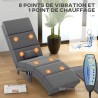 Fauteuil Relax Massant et Chauffant Gris – Confort Salon