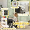Tour d’Observation Enfant 4-en-1 Grise avec Rebords de Sécurité