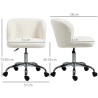Chaise de Bureau Blanche en Toison – Réglable et Pivotante