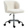 Chaise de Bureau Blanche en Toison – Réglable et Pivotante