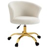 Chaise de Bureau Ergonomique Réglable Blanche en Acier