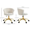 Chaise de Bureau Ergonomique Réglable Blanche en Acier