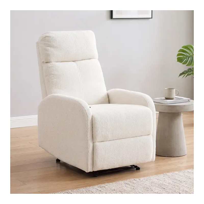 Fauteuil Relax Inclinable Teddy Crème – Confort & Douceur