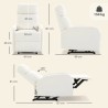 Fauteuil Relax Inclinable Teddy Crème – Confort & Douceur