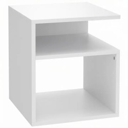 Table d’Appoint Blanche à 3 Niveaux – Design Moderne