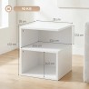 Table d’Appoint Blanche à 3 Niveaux – Design Moderne