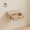 Lot de 2 Tables de Chevet Murales Chêne 40 × 30 × 15 cm
