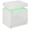 Table de Chevet LED RVB avec 2 Tiroirs – Design Moderne