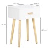 Lot de 2 Tables de Chevet Blanches Modernes avec Tiroirs