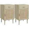 Lot de 2 Tables de Chevet Chêne 40 × 40 × 68,5 cm
