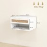 Lot de 2 Tables de Chevet Murales Bois Naturel 40 cm