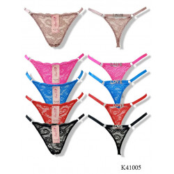 Lot de 12 Strings Femme Dentelle LOVE – Snow Rose