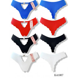 Lot de 12 Strings Sans Couture avec Boucle à Strass