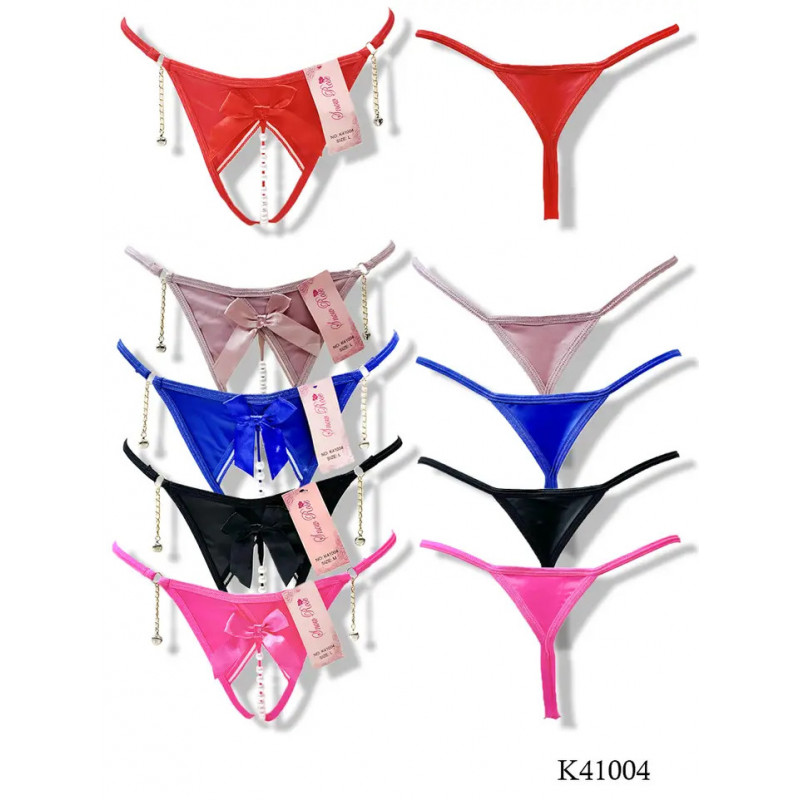 Lot de 12 Strings Fantaisie à Perles et Nœud Papillon