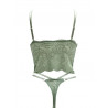 Ensemble Bralette Longue et String en Dentelle Femme