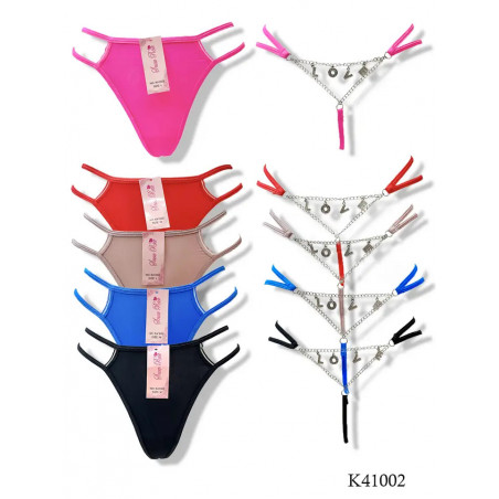 String LOVE Femme Fantaisie – Lot de 12, Tailles M et L