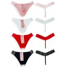 String Fantaisie Dentelle Femme – Lot de 12 (M et L)