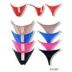 String Dentelle et Strass Femme – Lot de 12 M et L