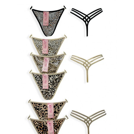 String Fantaisie Femme Taille Unique – Lot de 12