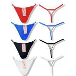 String Fantaisie à Strass Femme – Lot de 12 M et L