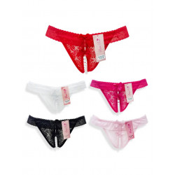 String Fantaisie à Perles Femme – Lot de 12 M et L