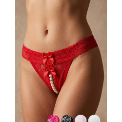 String Fantaisie à Perles Femme – Lot de 12 M et L