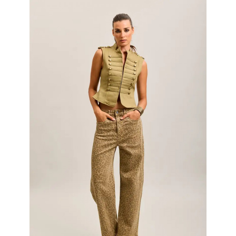 Jean Balloon Toxik3 Léopard Femme – Denim Stretch