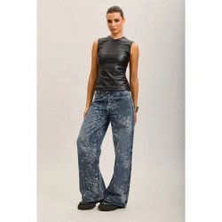 Jean Droit Toxik3 Femme – Denim Imprimé Floral