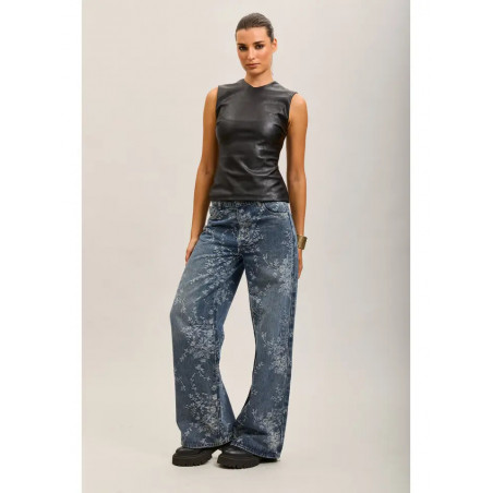 Jean Droit Toxik3 Femme – Denim Imprimé Floral