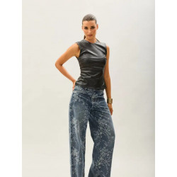 Jean Droit Toxik3 Femme – Denim Imprimé Floral