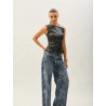 Jean Droit Toxik3 Femme – Denim Imprimé Floral