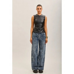 Jean Droit Toxik3 Femme – Denim Imprimé Floral