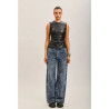 Jean Droit Toxik3 Femme – Denim Imprimé Floral