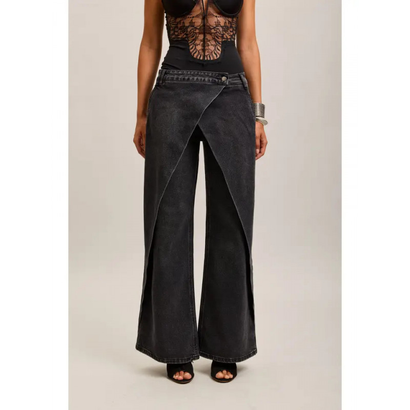 Jean Extra-Large Toxik3 Femme – Denim Stretch Asymétrique