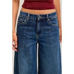 Jean Extra-Large Toxik3 Femme avec Clous – Denim Stretch