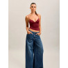 Jean Extra-Large Toxik3 Femme avec Clous – Denim Stretch