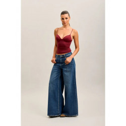 Jean Extra-Large Toxik3 Femme avec Clous – Denim Stretch