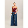 Jean Extra-Large Toxik3 Femme avec Clous – Denim Stretch