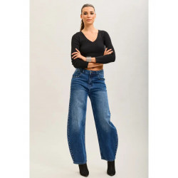 Jean Ballon Toxik3 Femme à Clous – Denim Stretch