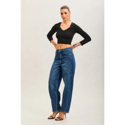 Toxik3 Jean Ballon Femme en Denim Stretch