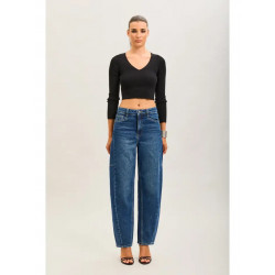 Toxik3 Jean Ballon Femme en Denim Stretch
