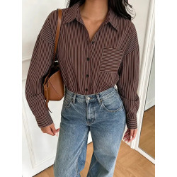 Combinaison-Chemise Rayée Femme – Pantalon Court