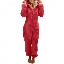 Combinaison Sherpa Femme Zippée à Capuche – Polaire Douce