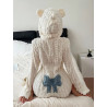 Combinaison Courte Sherpa Femme à Capuche – Nœud au Dos