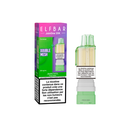🌿❄️ Cartouche JoinOne 2 ml + 10 ml 20 mg Elfbar – Menthe Fraîche