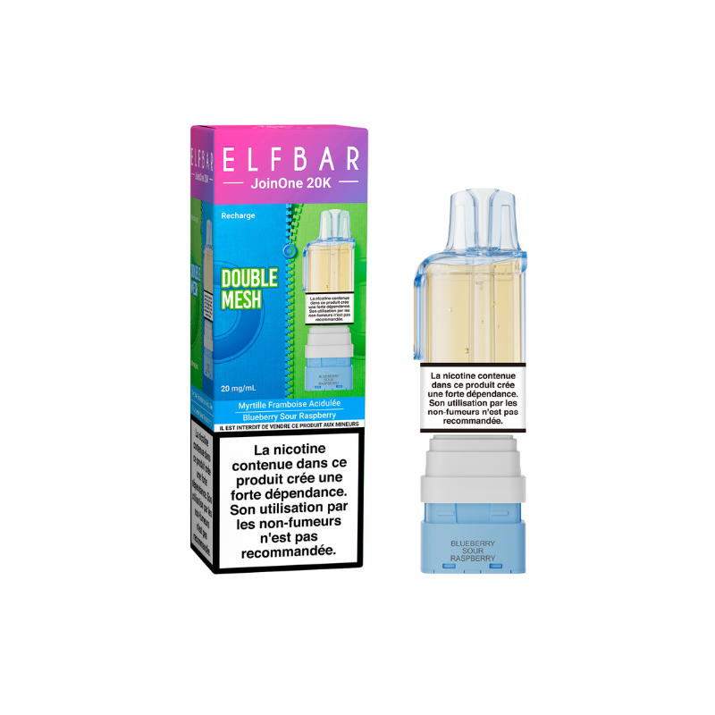 🍓 Cartouche JoinOne 2 ml + 10 ml 20 mg Elfbar – Myrtille Framboise Acidulées