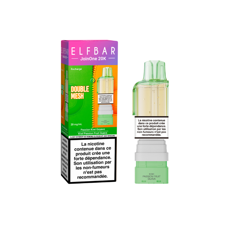 🥝🍍 Cartouche JoinOne 2 ml + 10 ml 20 mg Elfbar – Passion Kiwi Goyave